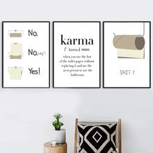 Funny Bathroom Poster Humor Canvas Painting Quote Scandinavian Wall Art Pictures For Living Room Modern Home Decorative Prints 2024 - buy cheap