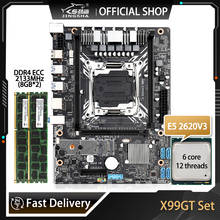 Jingsha-conjunto placa-mãe x99 com intel xeon e5 2620 v3, memória com 2 gb, 8 gb, ddr4 ecc, 1333mhz, kit combo, nvme sata, usb 3.0 2024 - compre barato