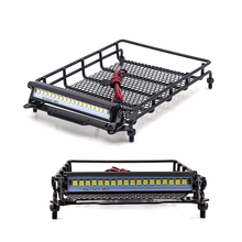 for MN D90 D91 D99 MN90 MN99S 1/12 RC Car Upgrade Parts Metal Luggage Carrier Tray Roof Rack with LED Light Accessories 2024 - buy cheap