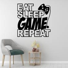 American-Style Eat Sleep Game Stickers Home Decoration Nordic Style Home Decoration Kids Room Nature Decor removable mural 2024 - buy cheap