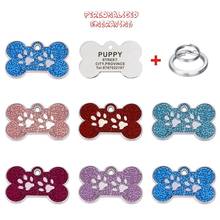Personalized Engraving Pet ID Tag Lucent Paw Dog Cat Name Tags Collar Accessories Pendant Customized Nameplate With Keyring 2024 - buy cheap