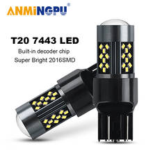 ANMINGPU-bombilla LED T20 W21W, lámpara de señal 7443 W21 5W, LED 7440 3156 P27W T25, LED 3157 P27/7W, intermitente, SRCK DRL, luz de freno, 2 uds. 2024 - compra barato