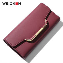 WEICHEN 2020 NEW Clutch Women Wallet Soft Leather Many Department Card Holder Phone Pocket Female Long Wallets Ladies Purse 2024 - buy cheap