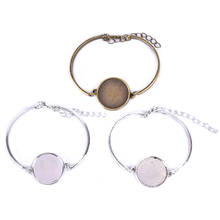 4pcs/lot Stainless Steel Bangle Settings 20mm Round Blank Cabochon Bracelet Base Trays Diy Bracelets Making Accessories 2024 - buy cheap