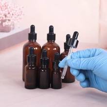 15PCS 5/10/15/20/30/50/100ml Mini Empty Dropper Glass Bottle Portable Aromatherapy Essential Oil Bottle with Glass Eye Dropper 2024 - buy cheap