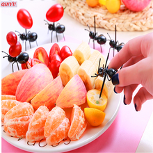 12Pcs/set Mini Ant Fruit Fork Cutlery Plastic Cake Dessert Forks Food Pick Tableware For Party Decoration Kitchen Gadgets 5z 2024 - buy cheap