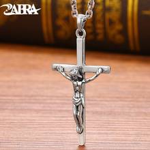 ZABRA 925 Sterling Silver Jesus Cross Pendant Religion Necklace For Men Women Christianity Vintage Jewelry 2024 - buy cheap