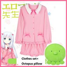 Cosplay Costumes Anime Eromanga Sensei Cotton Sleepwear Women Girls Izumi Sagiri Pink shorts Long Sleeve Shirts Tops Pajamas Set 2024 - buy cheap