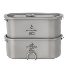 Titanium German-Style Bento Box Bento Lunch Box Military Bento Box for Camping/Hiking/Traveling/Picnic 750ml+400ml 2024 - buy cheap