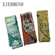 long spring and autumn ancient fairy paintings silk scarves summer scarf female narrow strip handbags ribbon belt skinny scarf 2024 - buy cheap