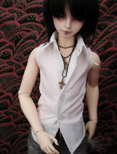 BJD doll clothes white shirts without sleeves for 1/4 1/3 BJD SD DD Uncle doll accessories only white shirt 2024 - buy cheap