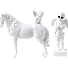 [TML] римская мифология белый амур ангел фигурки лошадей статуя изделия из смолы украшение для дома аксессуары Коллекционная модель 2024 - купить недорого