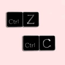 Компьютерный ярлык значок Pin Ctrl C копия Ctrl Z отменить металлическая брошь с эмалью креативный трендовый офисный Рабочий рюкзак для одежды Ювелирные изделия 2024 - купить недорого