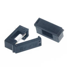 Suporte do fusível 5x20 do suporte do fusível da tampa do suporte preto do fusível de aproximadamente 23mm 10pcs BLX-A 5*20mm 2024 - compre barato