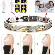Pulseiras torcidas de ímã saudável, pulseiras & pulseiras, joias, braceletes biomagnéticos, pingentes para homens, mulheres, perda de peso 2024 - compre barato