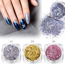 MEET ACROSS Nail Glitter Powder Dust 1g Flakies Sequins Gold Silver Shining Paillette Nail Art Manicure Decoration 2024 - buy cheap