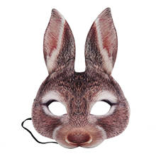 Easter Cosplay Party Funny Rabbit Mask Costume Bunny Animal Adult Bar Nightclub Costume Half Mask Carnival Adults Masquerade 2024 - buy cheap