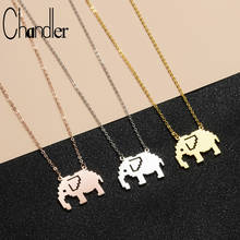 Chandler Steel Elephant Necklace Fashion Cartoon Jewelry Accessories For Girls Children Kids Women Animal Collares De Moda 2024 - buy cheap