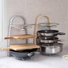 Organizador de cocina, estante de almacenamiento de ollas, soporte de utensilios de cocina, tapa de sartén, accesorios de cocina 2024 - compra barato