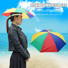 Foldable Head Anti-UV Outdoor Umbrella Hat Anti-Rain Fishing Caps Portable Travel Hiking Beach Fish Tackle Rain Gear 2024 - buy cheap