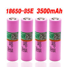 Novo 18650 baterias inr18650 35e 3.7v 3500mah 20a descarga 18650 li-ion bateria 3.7v bateria de íon de lítio recarregável