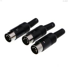 3 Pcs DIN Male Plug Wire Connector with Plastic Handle Cable Connector 5 Pin with Plastic Handle 2024 - buy cheap