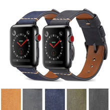 Pulseira clássica de couro p/apple watch, acessório para pulseira iwatch série 6 se 5 4 3 38mm 40mm 42mm 44mm 2024 - compre barato
