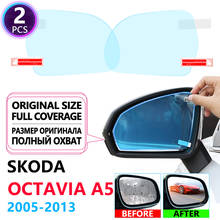 Full Cover Anti Fog Film Rainproof Rearview Mirrors for Skoda Octavia 2 A5 2005~2013 II MK2 1Z Anti-fog Films Car Accessories 2024 - buy cheap