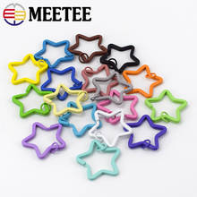 LLavero de Color caramelo con forma de estrella, accesorios de decoración para llaves, anillos divididos, 10/25 uds., 35mm 2024 - compra barato