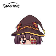 Jump Time 13 x 8cm For Megumin Peeker Kawii Girl Car Stickers and Decals Vinyl Car Wrap Auto Motorcycle Bumper Car Styling Decor 2024 - buy cheap