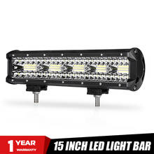 Barra de luz LED de 15 pulgadas, 300W, 4x4, accesorios para todoterreno, 12V, 24V, luz de trabajo para SUV, UAZ, Tractor, camión, 4x4, SUV 2024 - compra barato
