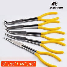 5pcs 11 Inch Plier Curved Straight Needle Nose 90-Degree 45-Degree 25-Degree Angled Car Spark Removal Clamp Car Repair Tools 2024 - buy cheap