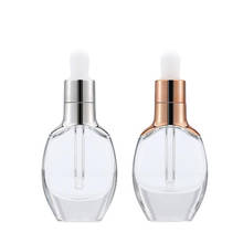Frasco de perfume para óleo essencial recarregável, frasco conta-gotas para aromaterapia com novo design de 500 ml e 1oz de vidro transparente vazio recarregável 2024 - compre barato