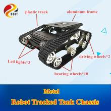 Free Shipping Y100 Robot Tracked Tank Car Chassis with Aluminium Alloy Frame and Wheel for Robot  DIY Tank Model RC 2024 - buy cheap