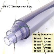 2pcs Length 50cm Outer Diameter 16~110mm UPVC Transparent Pipe Aquarium Fish Tank Tube Garden Irrigation Watering Fittings 2024 - buy cheap