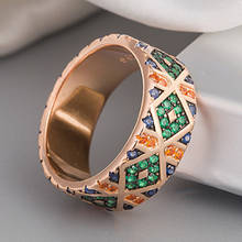 Zlxgirl jóias marca de luxo metal colorido pave zircão cúbico prata anéis de casamento das mulheres melhor anel de dedo nupcial anel anel aneis 2024 - compre barato