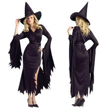 Экспорт костюм ведьмы на Хэллоуин костюмы черный нерегулярные монахини ведьма платье ведьмы платье костюмы на Хэллоуин для женщин 2024 - купить недорого