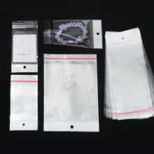 Saco de plástico transparente com 24 estilos, saco de armazenamento auto-adesivo opp poly com orifício pendurado, bolsa de embalagem varejo com 100 peças 2024 - compre barato