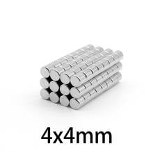 50-500 dos pces 4x4mm mini ímãs redondos pequenos n35 diâmetro 4mm x 4mm permanentes ndfeb ímãs poderosos fortes 4*4mm do ímã do neodímio 2024 - compre barato