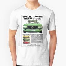 Camiseta alfa romeo alfasouth gti de 100% algodão, tamanho grande, faça você mesmo, alfa romeo alfaovo italiano, hatchback, gti, veículo, lância, fiat 1970s 2024 - compre barato