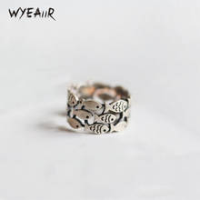 WYEAIIR Cute Little Fish Sweet Fashion Exquisite Creative Silver Color Female Resizable Opening Rings 2024 - buy cheap