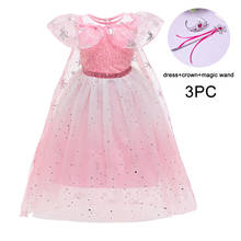 Summer Snow Cartoon Sequins Dress Star Pattern Princess Dress Kid Dress For Girl Cosplay Children Clothes Party Bridesmaid Dress 2024 - buy cheap