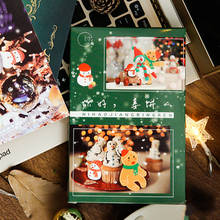 30 unids/set de tarjeta postal de Navidad de Hello Gingerbread Man, tarjetas de felicitación de dibujos animados DIY, tarjeta de mensaje, regalo de Navidad y Año Nuevo 2024 - compra barato
