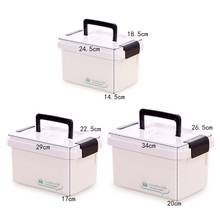Portátil camadas duplas de plástico medicina armazenamento caixa organizador caixa primeiros socorros caixa com tampa para o escritório doméstico 2024 - compre barato