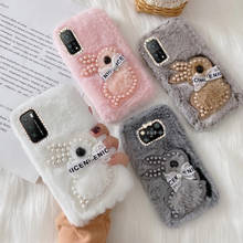 Funda de diamante de peluche para Xiaomi, funda trasera de dibujos animados de piel cálida para Xiaomi Mi 8 9 9T 9SE 10T A1 A2 A3 Lite 5G Pocophone F1 F2 Pro X3 NFC 2024 - compra barato