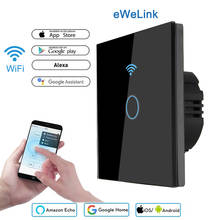 Ue interruptor de toque parede 1 2 3 gang 1 vias inteligente interruptor luz wi-fi toque interruptor luz para android ios 2024 - compre barato