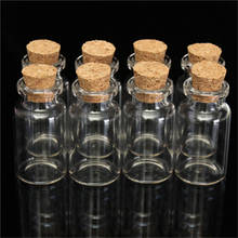 Mini tapón de corcho pequeño, botellas de vidrio, viales tarros contenedores, botella pequeña de deseos artesanal de vidrio, 45x24mm, 12ml, 10 Uds. 2024 - compra barato