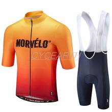 2019 Morvelo Men Cycling Set Summer Jersey Maillot bib shorts Bicycle Short Sleeve Clothes Breathable Shirt Clothing Suit Kits 2024 - buy cheap