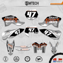 DSMTECH Customized Team Graphics Backgrounds Decals 3M Custom Stickers For 2007-2010 SXF  2008-2011 EXC 6Days  009 2024 - buy cheap