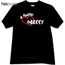 Camiseta moderna de algodón para hombre, camiseta patriótica de I love Odessa, camiseta negra de marca, tops de verano 2024 - compra barato